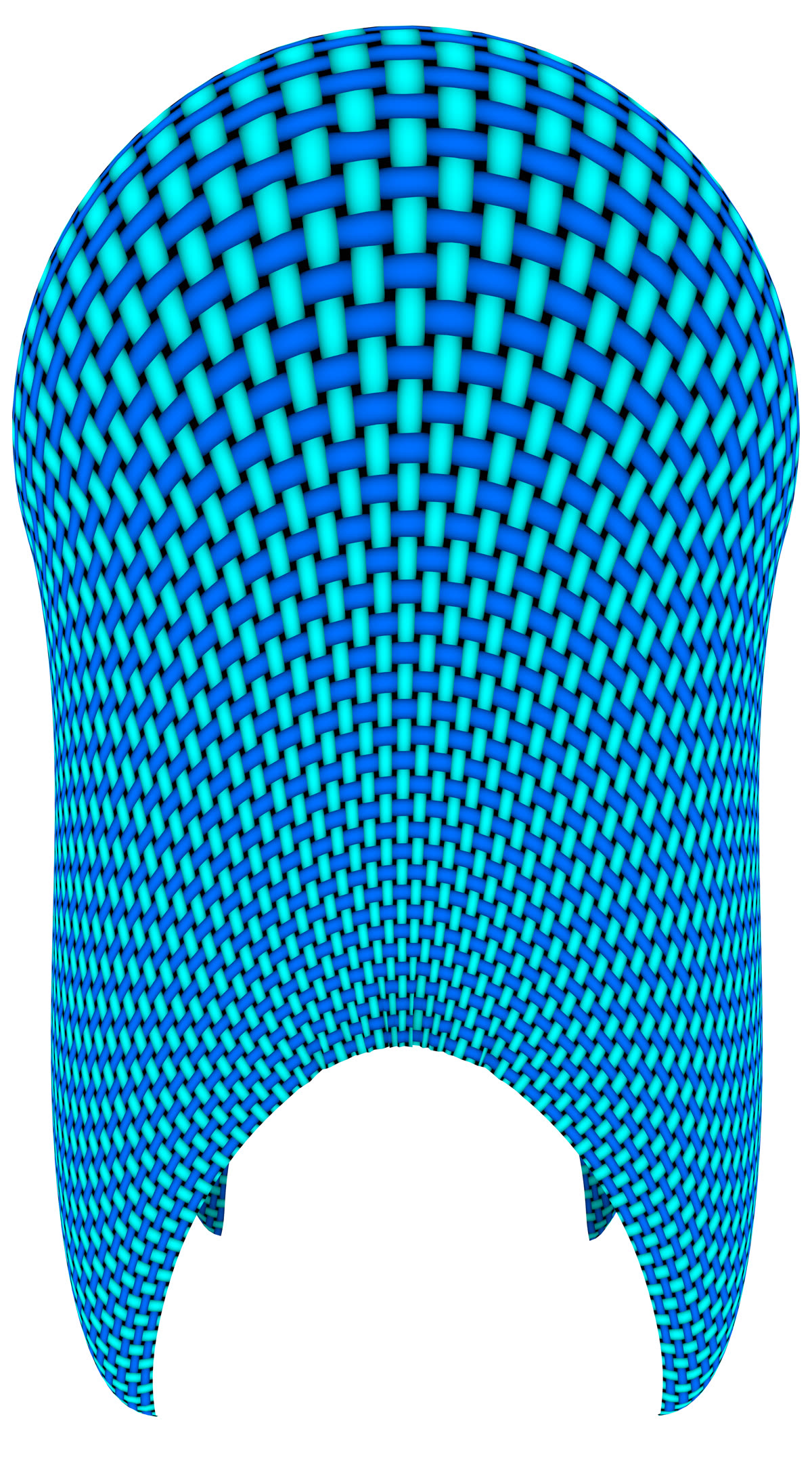 A square checkered cloth draped over a sphere, showing how a regular mesh deforms when constraints are satisfied